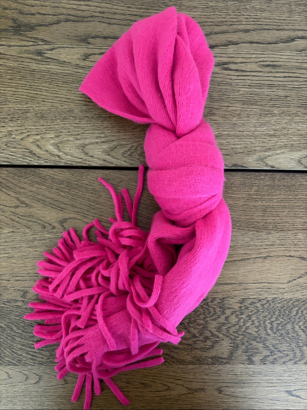 Steve Madden Hot Pink Fringe Scarf